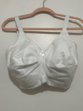 Elila 1613 White Cotton Wireless Nursing Bra Size 32K Full Coverage Plus Size